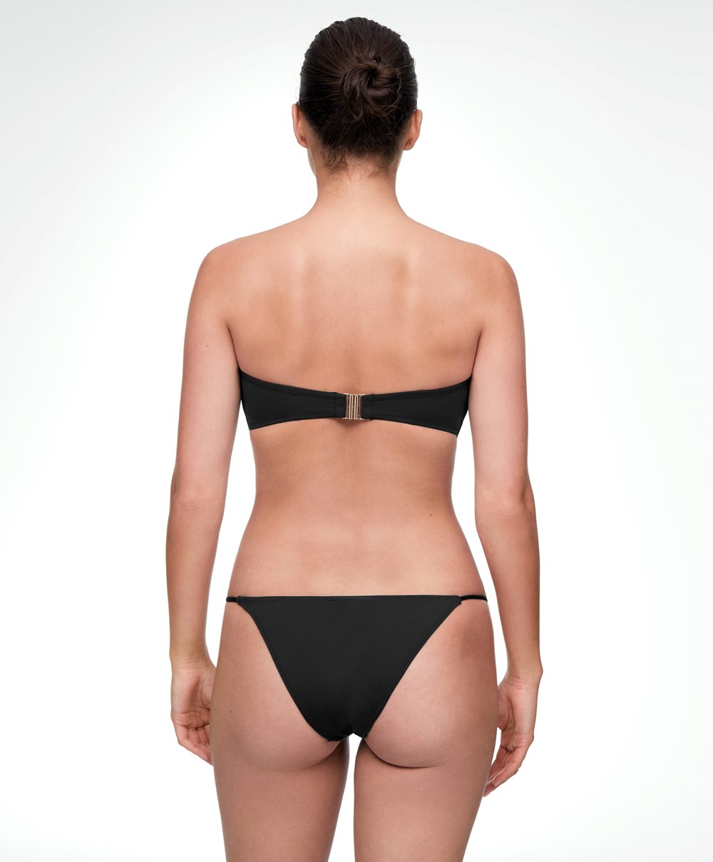 Oysho Strappy Medium-coverage Bikini Briefs Svarte | GCDU89503