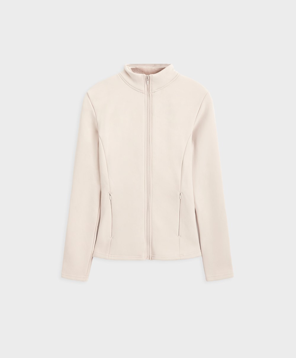 Oysho Super Extra Warm Jogge Jacket Marble | ZAHU04891