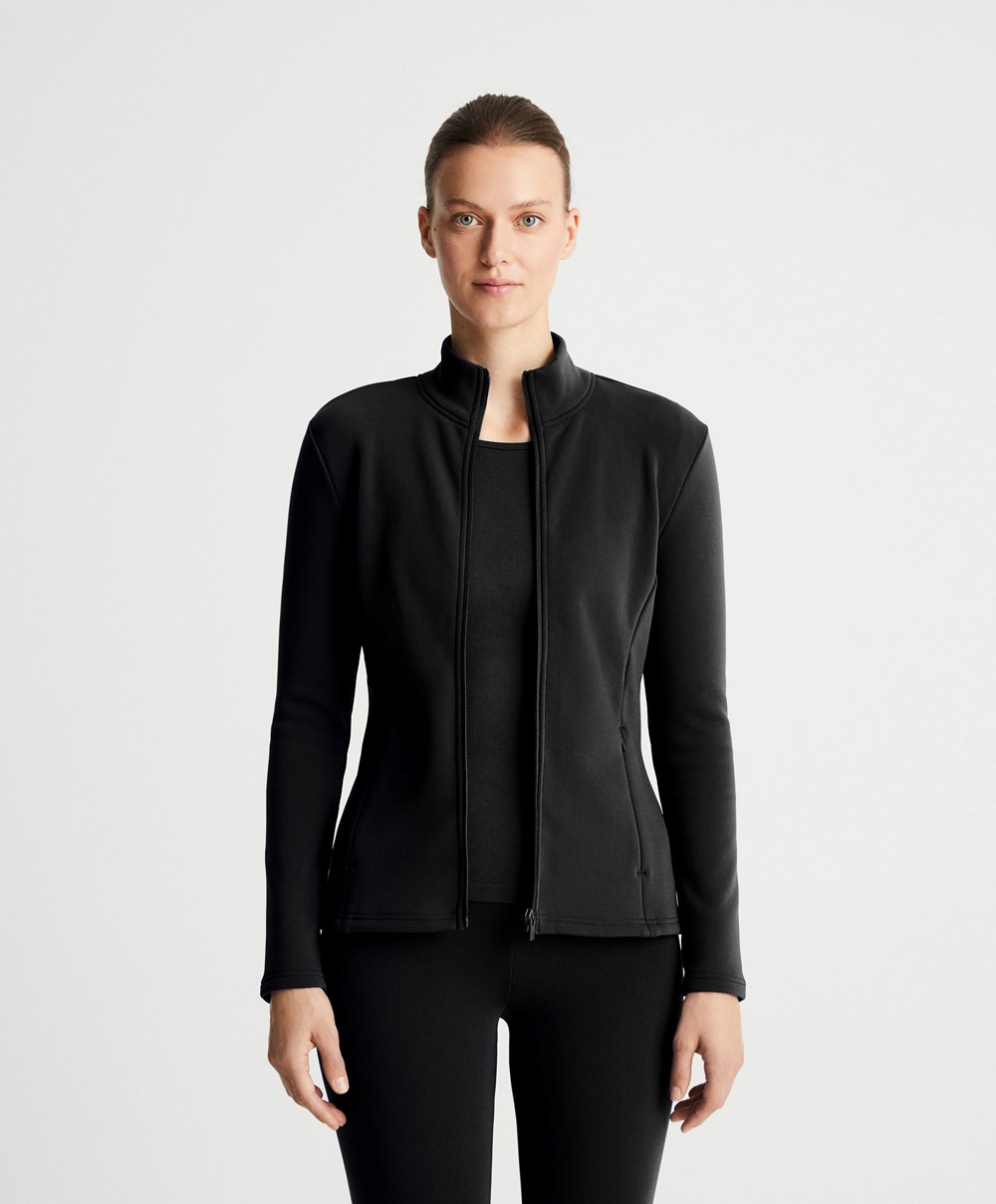 Oysho Super Extra Warm Jogge Jacket Svarte | FXKN40239