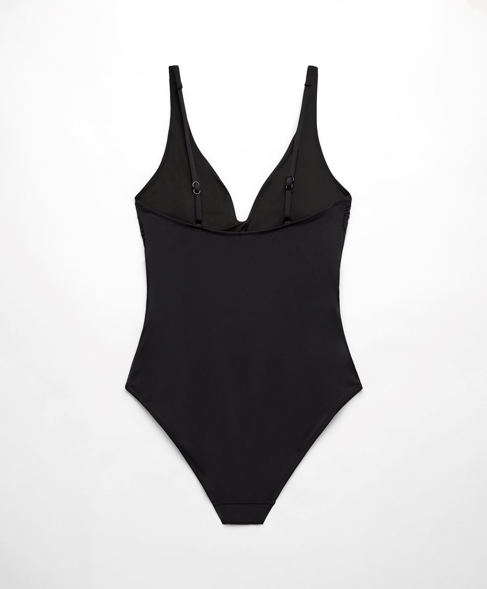 Oysho Sweetheart Neckline Swimsuit Svarte | CYLD59320