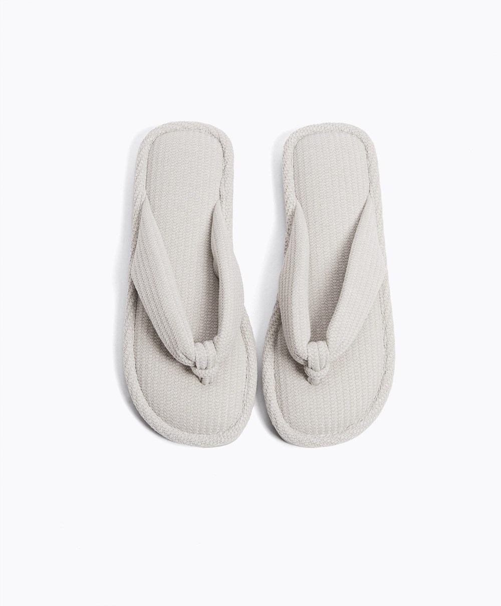 Oysho Texture Thong Sandals Grå | ZTNV96743