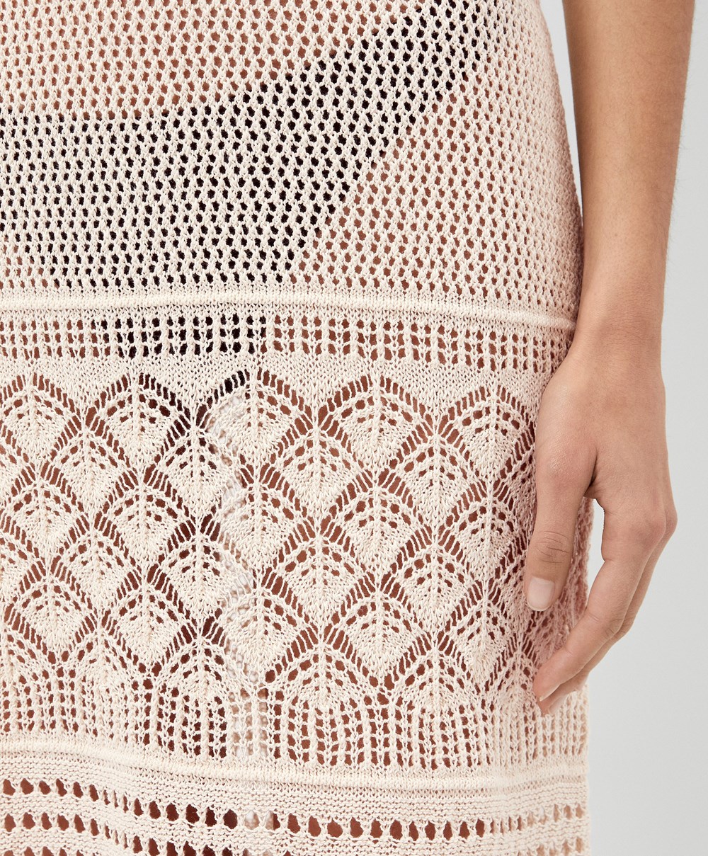 Oysho Textured Crochet Long Kjoler Sand | UVOZ49215