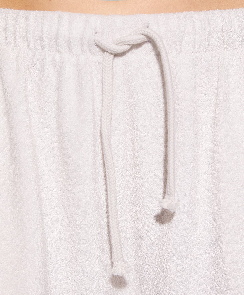 Oysho Towel-effect Shorts Stone | QLKJ04137