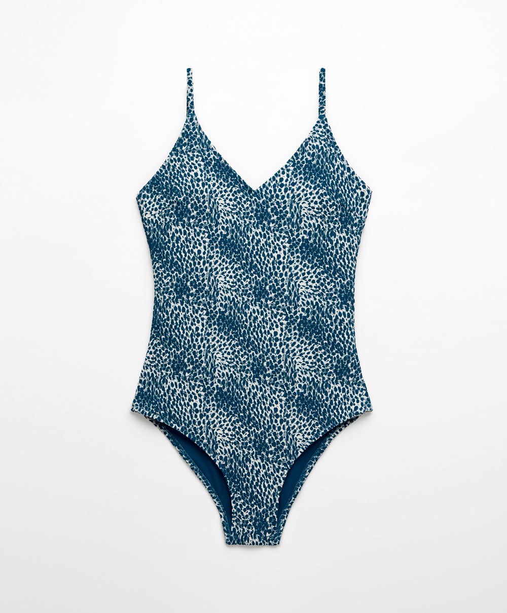 Oysho Triangle Swimsuit Ocean | LJIF34750