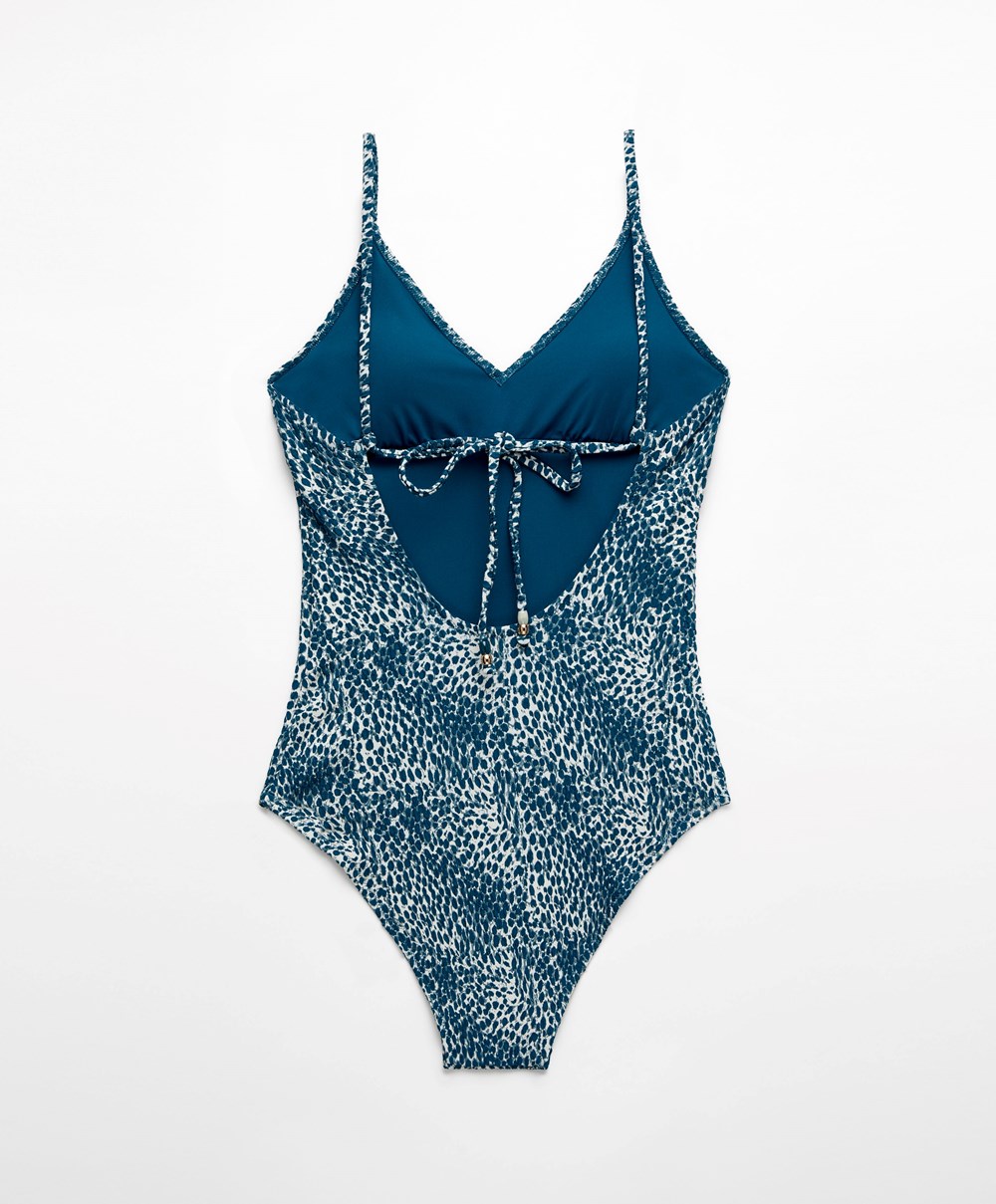 Oysho Triangle Swimsuit Ocean | LJIF34750