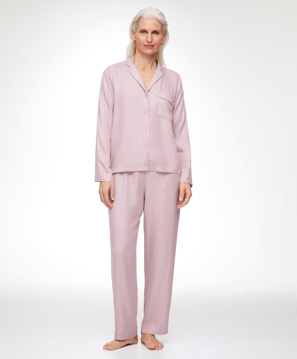 Oysho Trousers With Piping Rosa | IXYW98320