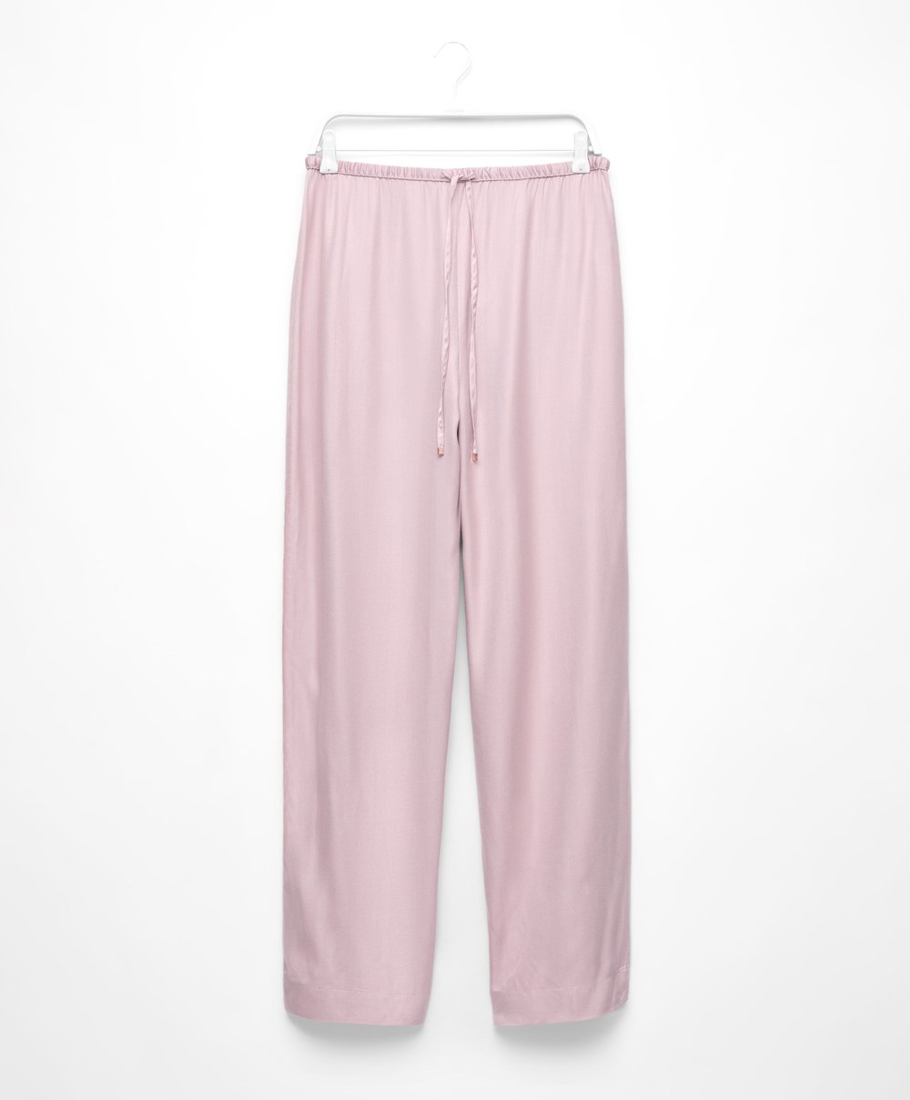 Oysho Trousers With Piping Rosa | IXYW98320