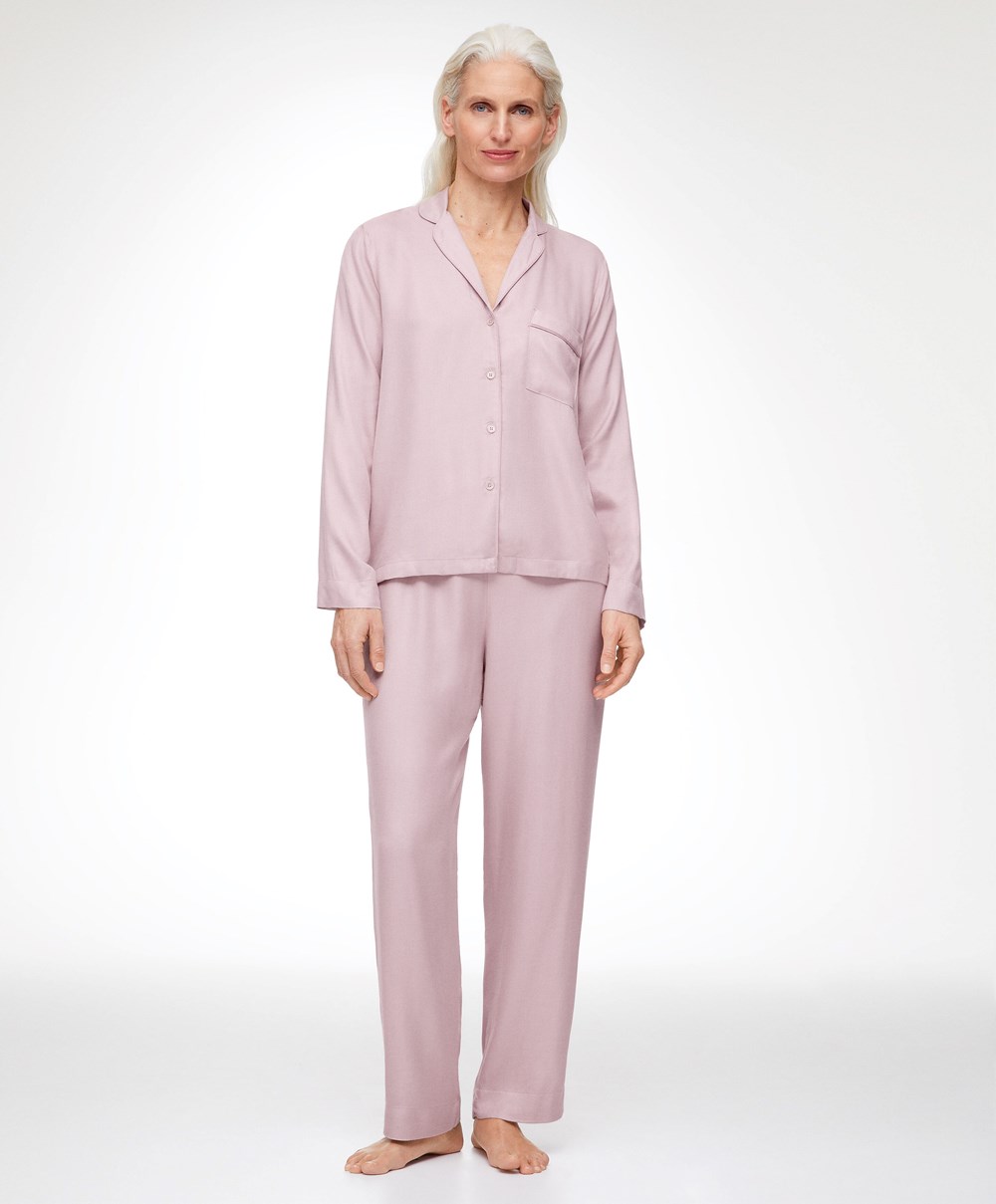 Oysho Trousers With Piping Rosa | NBTD51378