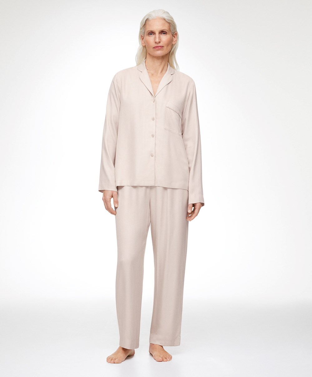 Oysho Trousers With Piping Stone | RLJT76893