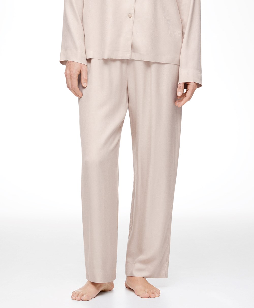 Oysho Trousers With Piping Stone | RLJT76893