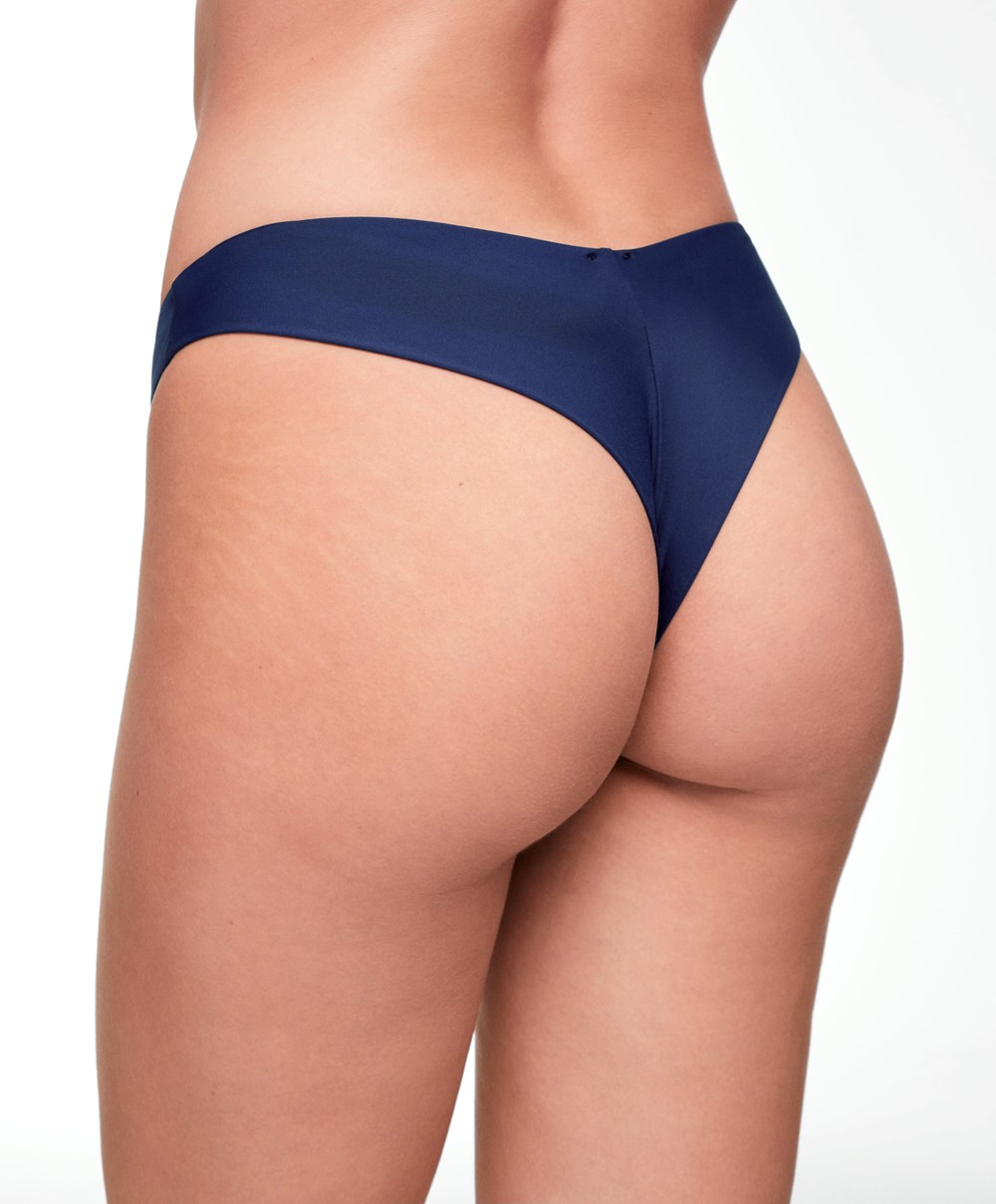 Oysho U-cut Brazilian Bikini Briefs Blå | XGER12849