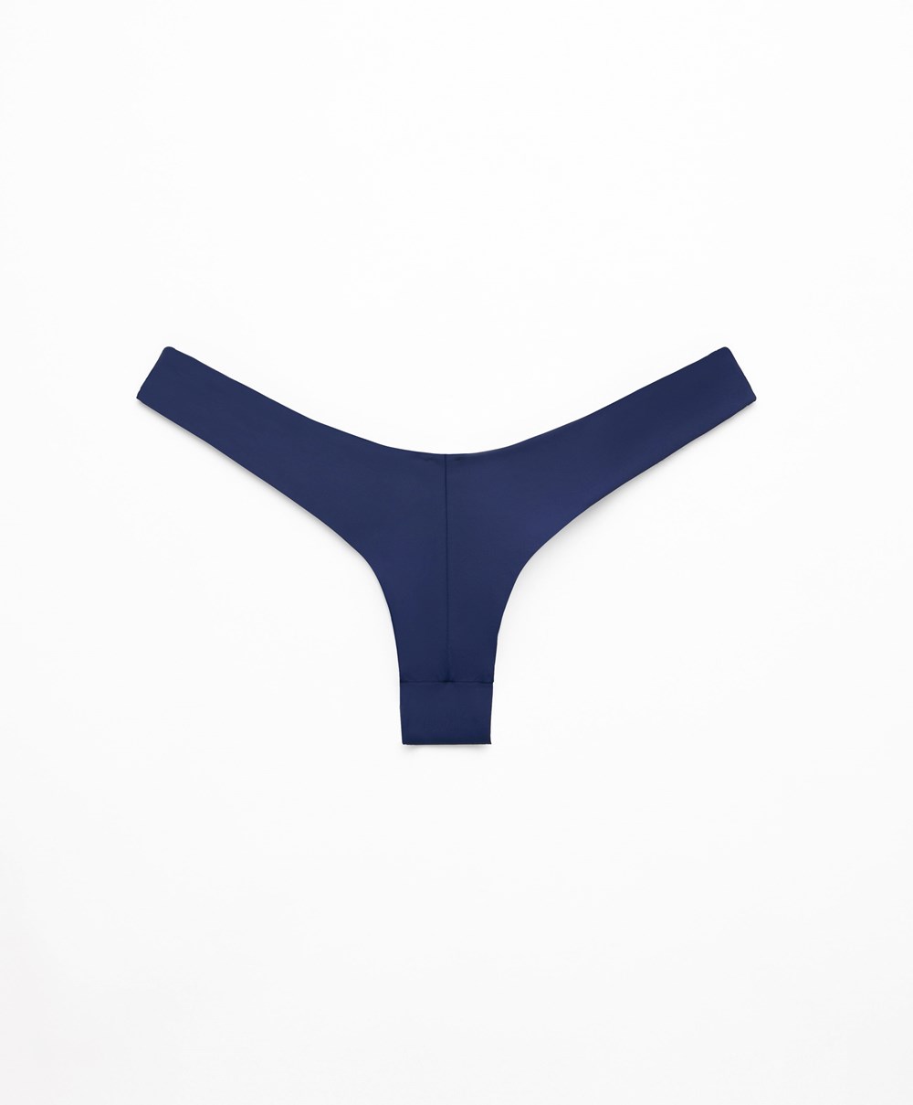 Oysho U-cut Brazilian Bikini Briefs Blå | XGER12849