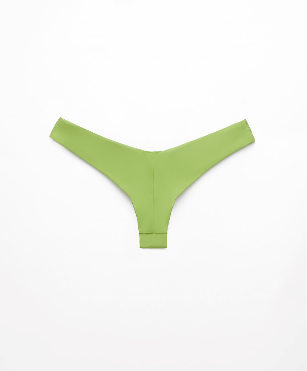 Oysho U-cut Brazilian Bikini Briefs Grønn | WKPG90128