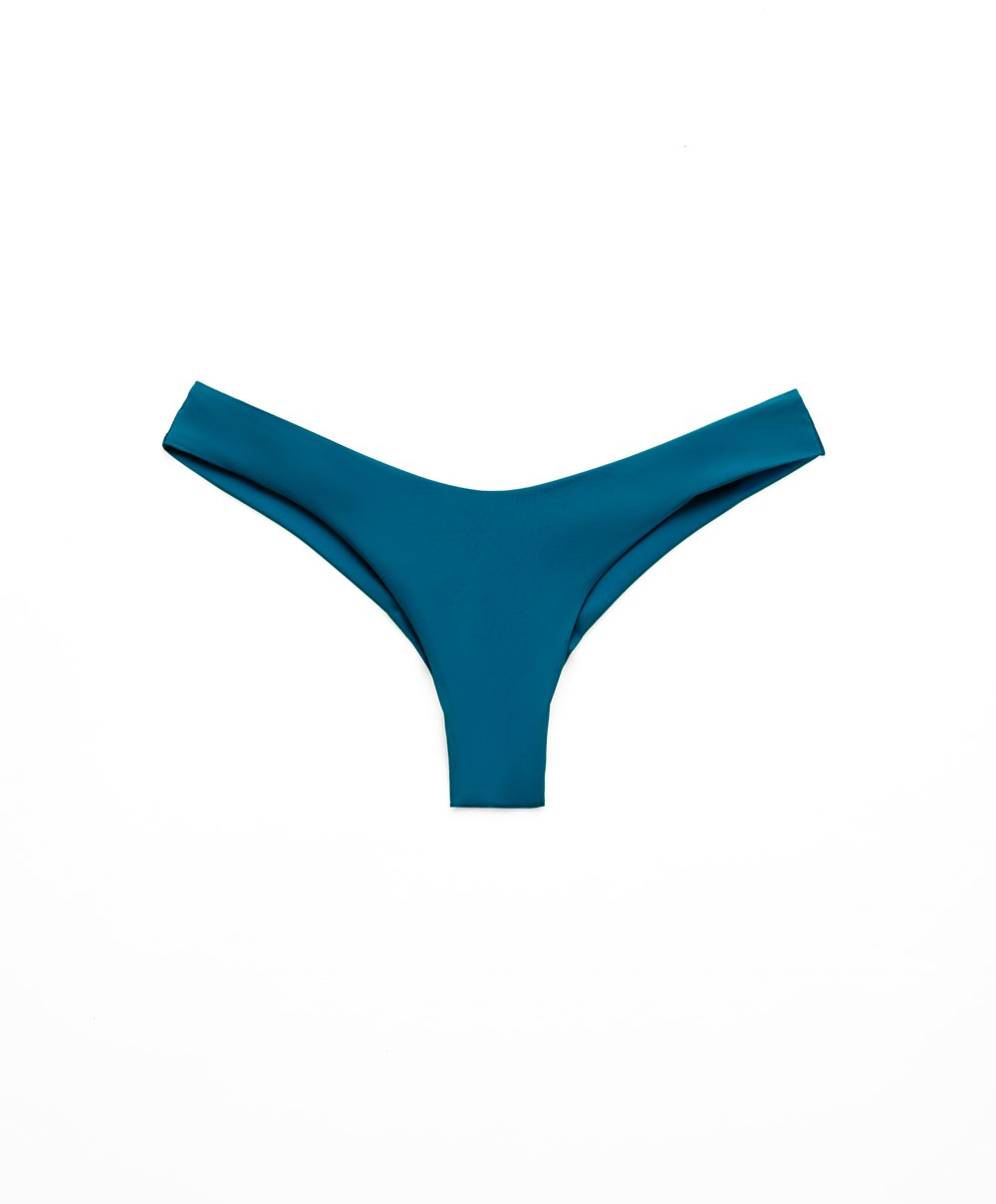 Oysho U-cut Brazilian Bikini Briefs Ocean | RYNZ91870