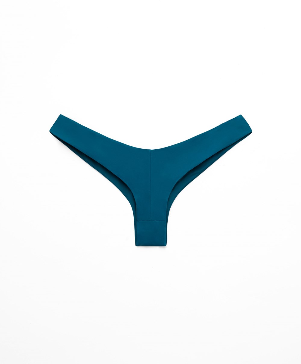 Oysho U-cut Brazilian Bikini Briefs Ocean | RYNZ91870