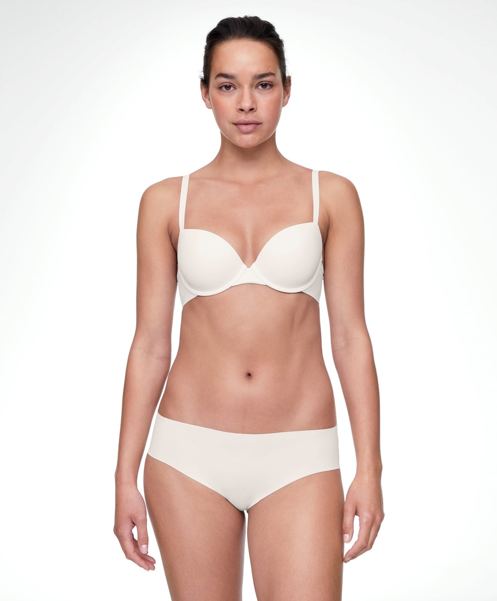 Oysho Underwired Polyamide Classic Bra Pale Ecru | PRYO31649