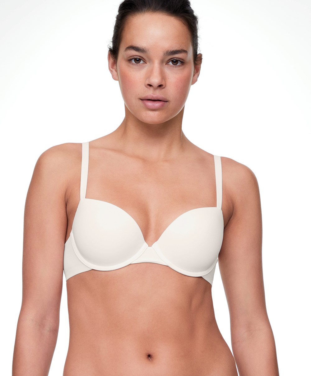 Oysho Underwired Polyamide Classic Bra Pale Ecru | PRYO31649