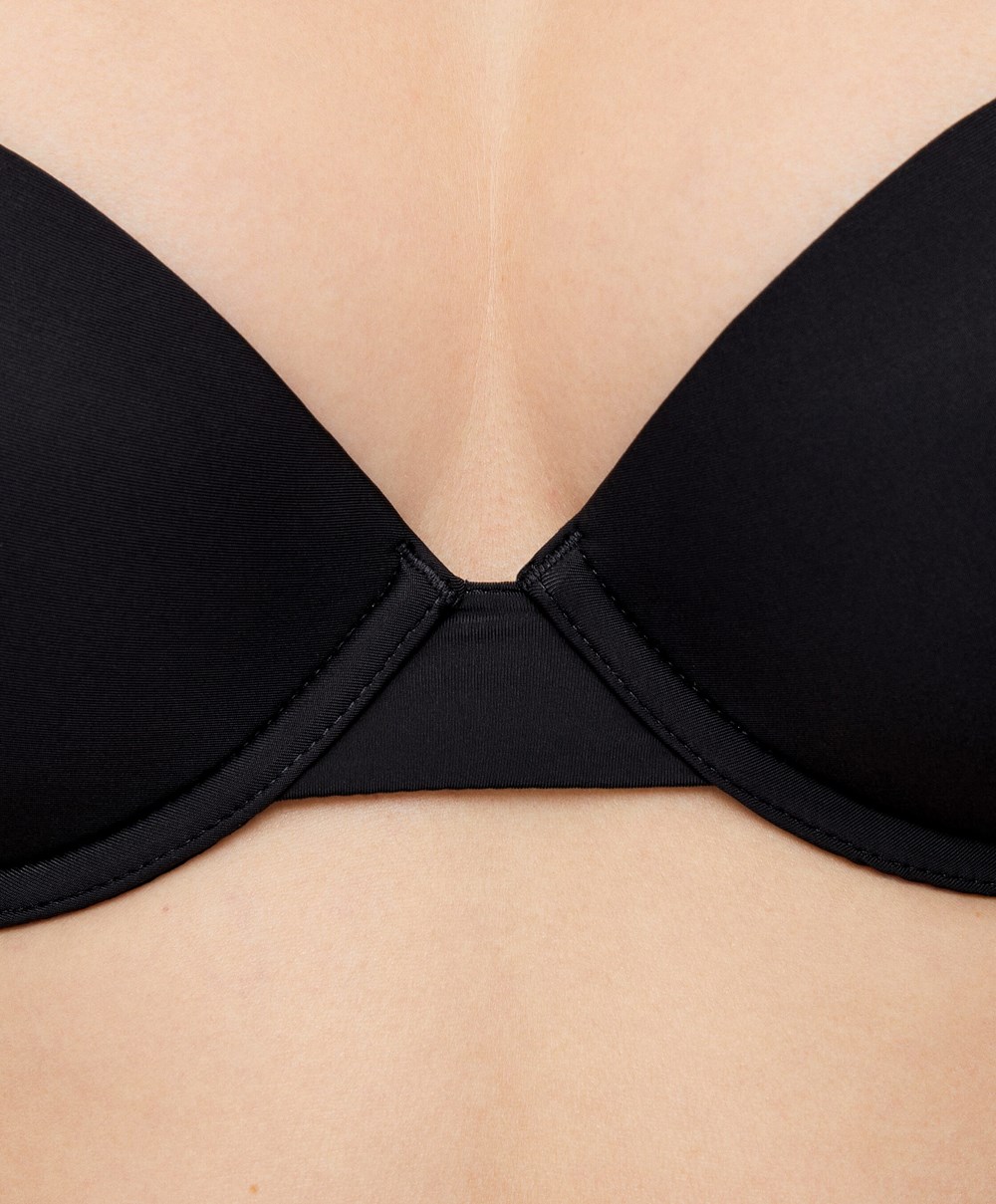 Oysho Underwired Polyamide Classic Bra Svarte | IACL04281