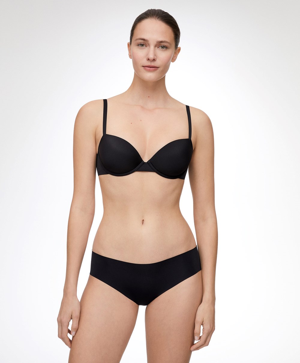 Oysho Underwired Polyamide Classic Bra Svarte | IACL04281