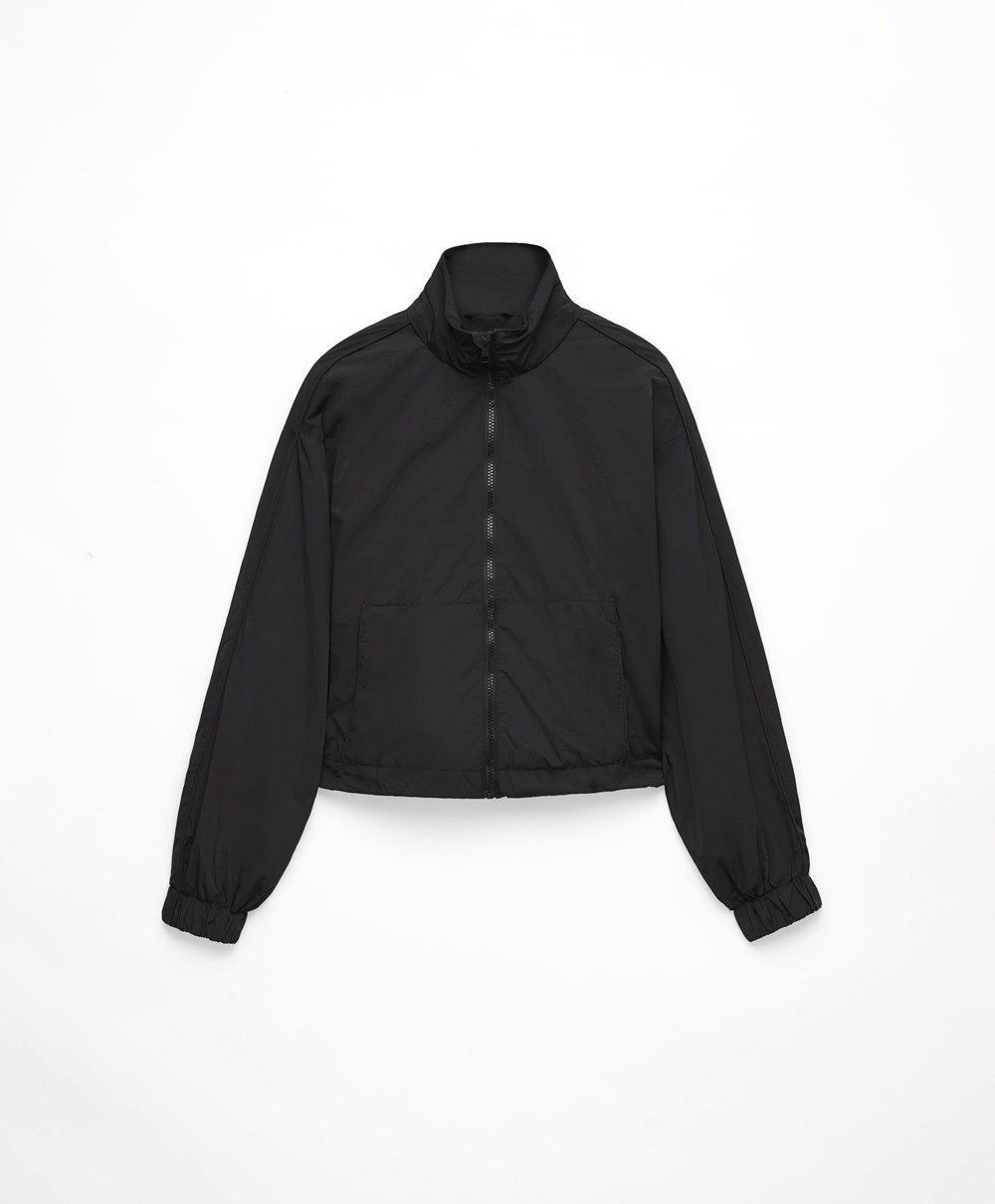 Oysho Vann-repellent Jacket Svarte | FYPM21387