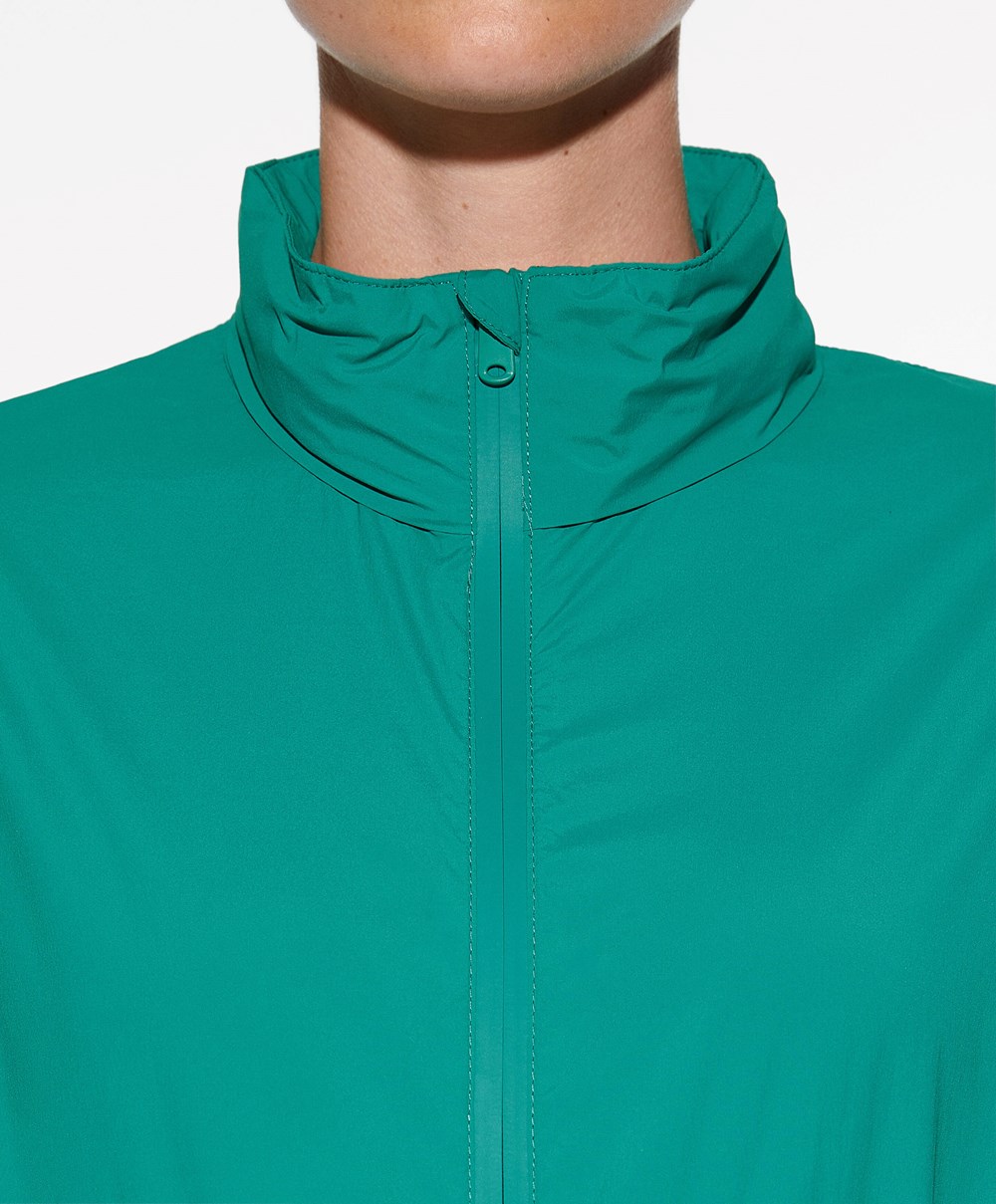 Oysho Vann-repellent Jogge Jacket Washed Emerald | FJTX96801