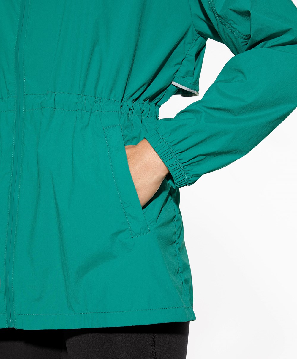 Oysho Vann-repellent Jogge Jacket Washed Emerald | FJTX96801