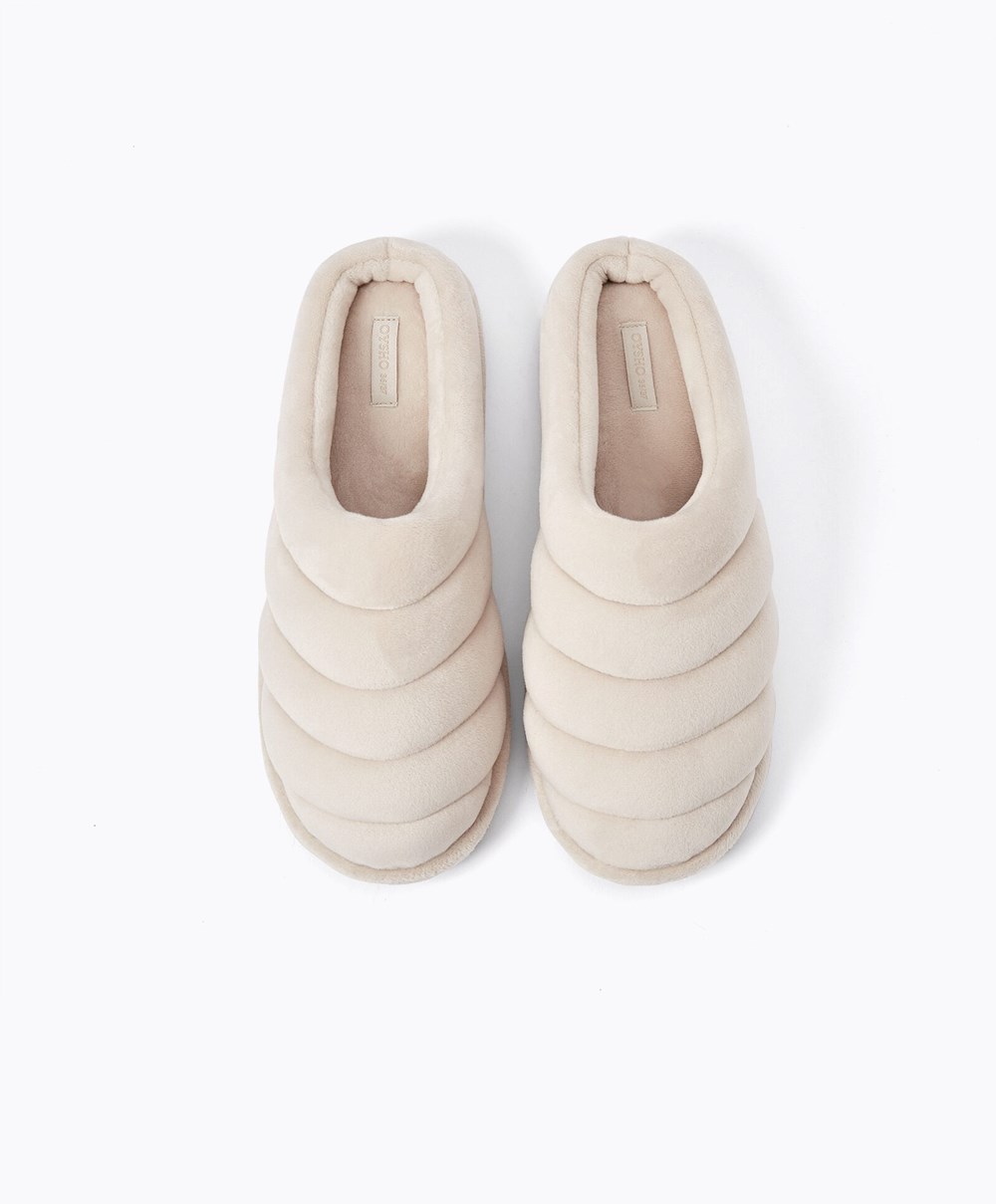 Oysho Vattert Clogs Mink | CDNL27931