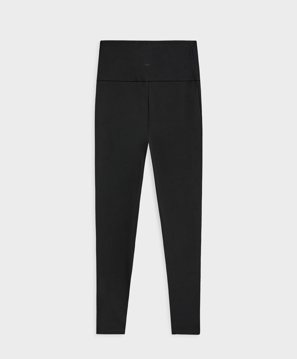 Oysho Warm Maternity 70cm Leggings Svarte | JXPA14709