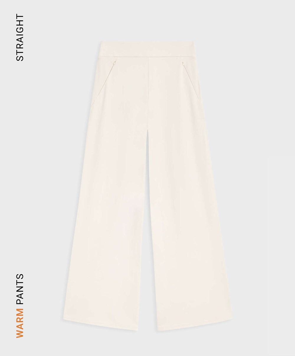 Oysho Warm Rett Trousers Sand | LSKZ37182