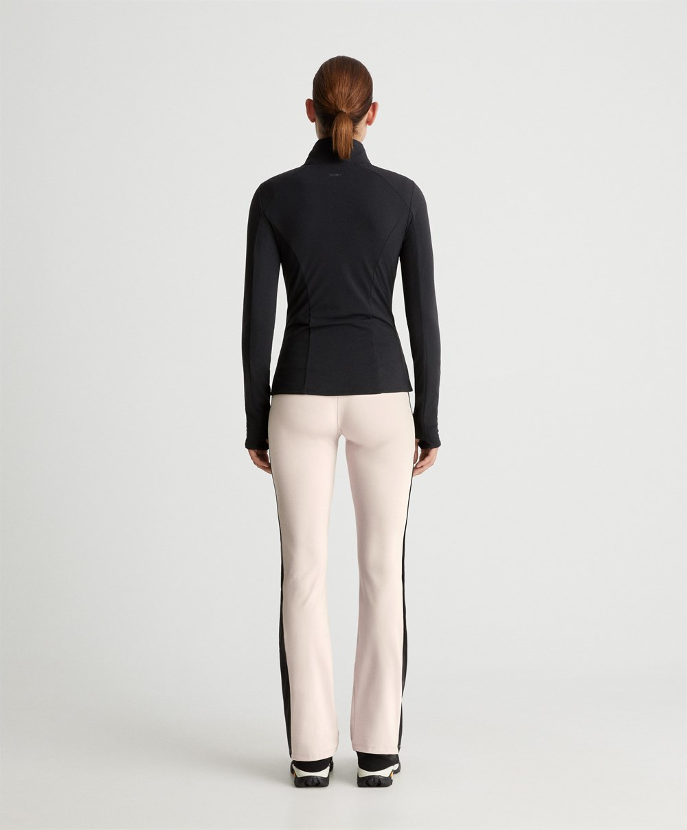 Oysho Warm-touch Flare Trousers Stone | YQBW87129