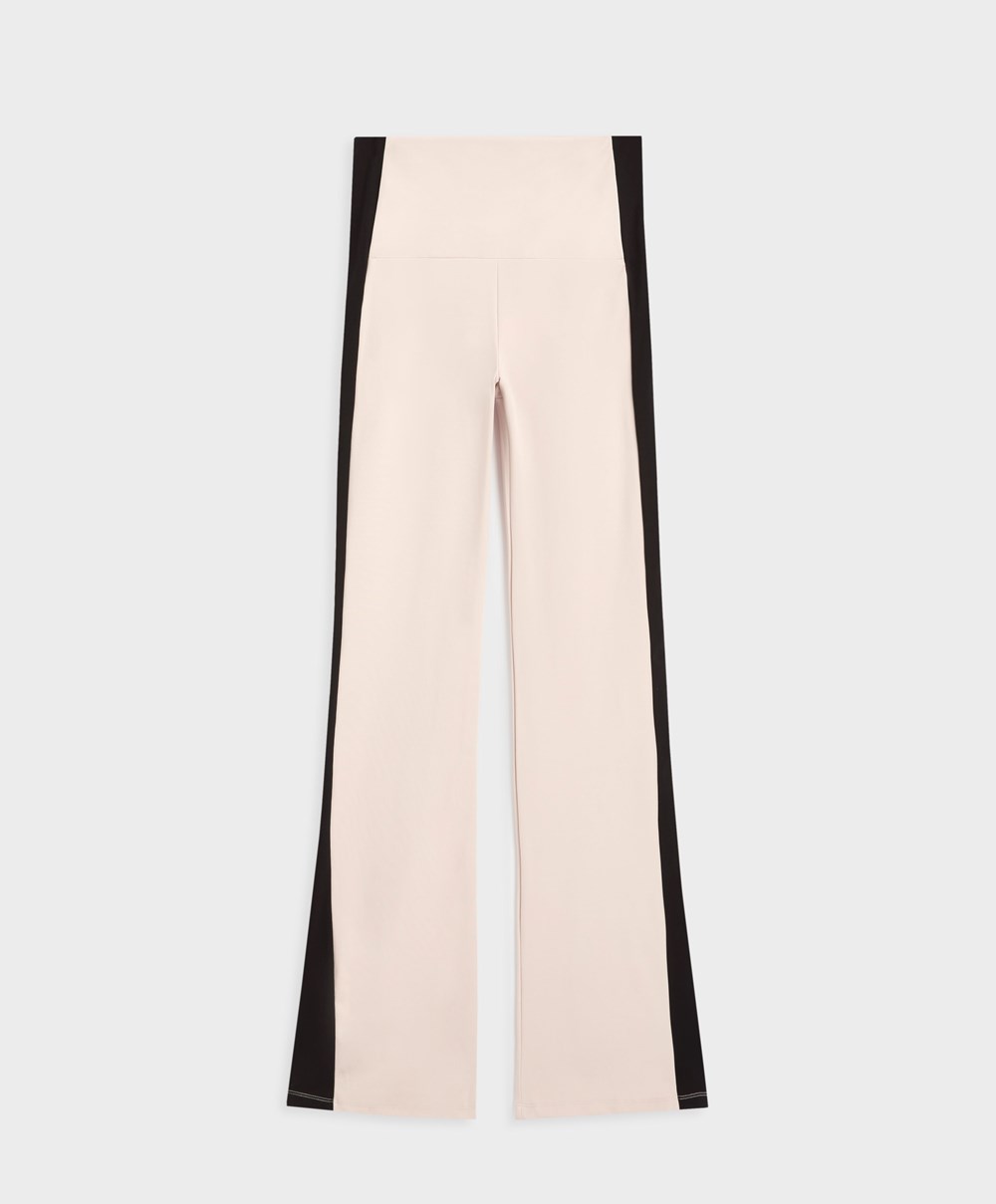 Oysho Warm-touch Flare Trousers Stone | YQBW87129