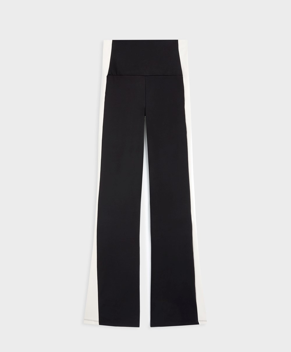 Oysho Warm-touch Flare Trousers Svarte | FYPE02176