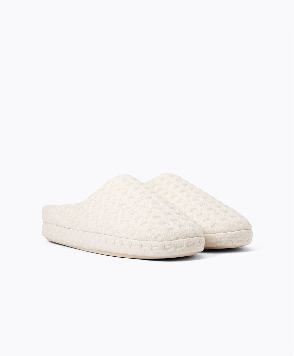 Oysho Weave Mules Ecru | LHQJ08653