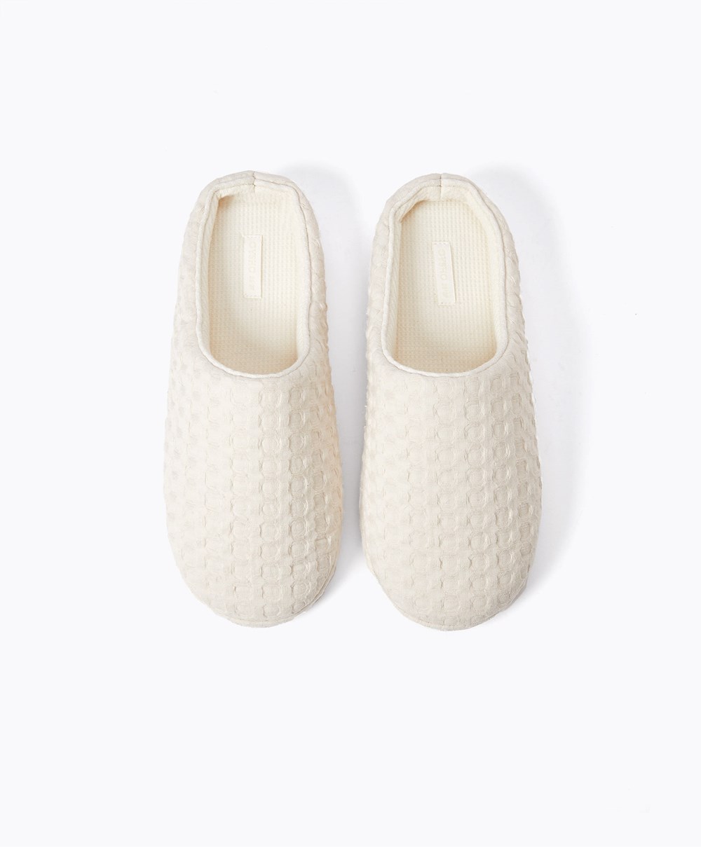 Oysho Weave Mules Ecru | YCIP96137