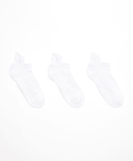 Oysho 3 Pairs Of Bomull Sports Trainer Socks Hvite | FUDT80672