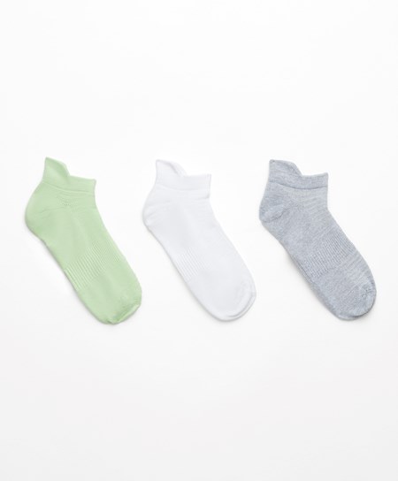 Oysho 3 Pairs Of Polyamide Sports Sneaker Socks Mint | KJNI23946