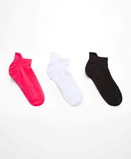 Oysho 3 Pairs Of Polyamide Sports Sneaker Socks Korall | ZWDY84975