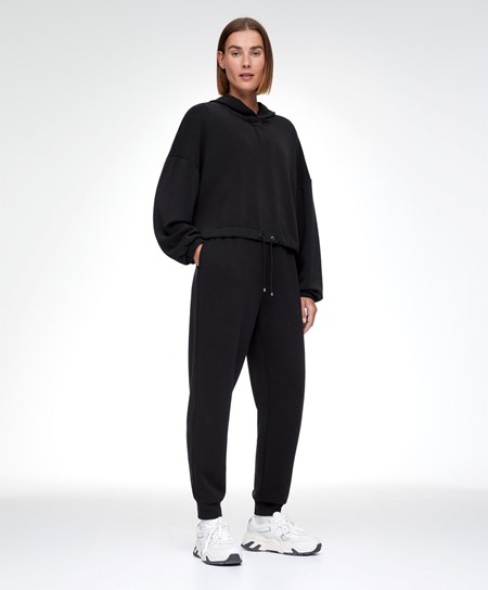 Oysho Black Modal Tracksuit Svarte | WPDJ41762