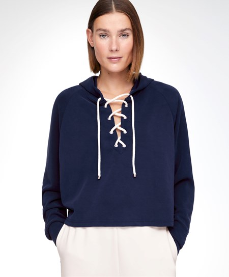 Oysho Blonder-up Modal Sweatshirt Marineblå Blå | OJTU34980