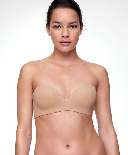 Oysho Bomull Bra With Removable Straps Beige | UEQW21067