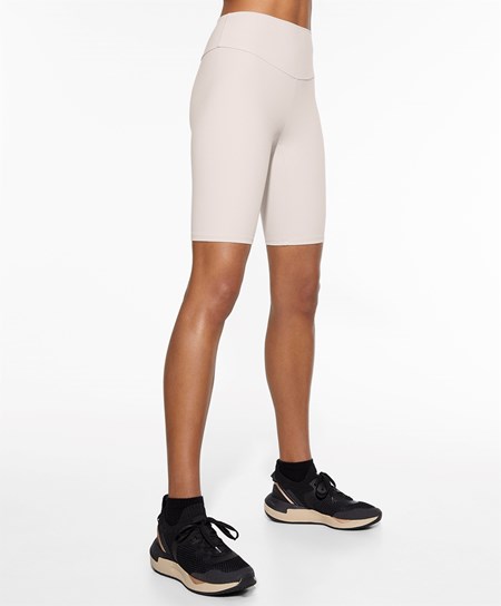 Oysho Comfortlux High-rise 25cm Cycle Leggings Ivory Ecru | JTDN56971