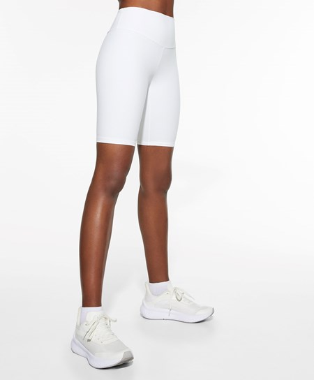 Oysho Comfortlux High-rise 25cm Cycle Leggings Hvite | KDFB84375