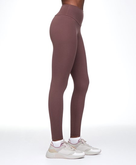 Oysho Comfortlux High-rise Ankle-length Leggings Washed Mahogany | ZEAU12573