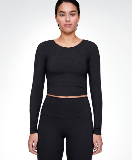 Oysho Comfortlux Long-sleeved T-shirt Mørke Grå | BODF84701