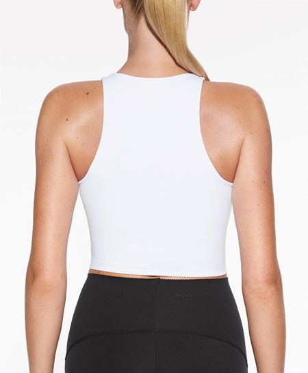 Oysho Compressive Tank Top Hvite | WQHS04287