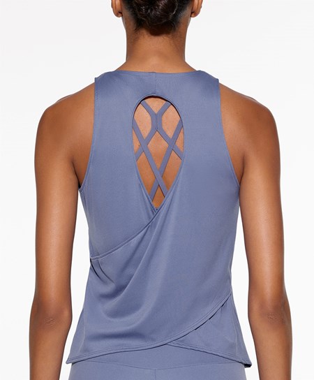 Oysho Cross-back Comfortlux T-shirt Dyp Blå | AIWN97453