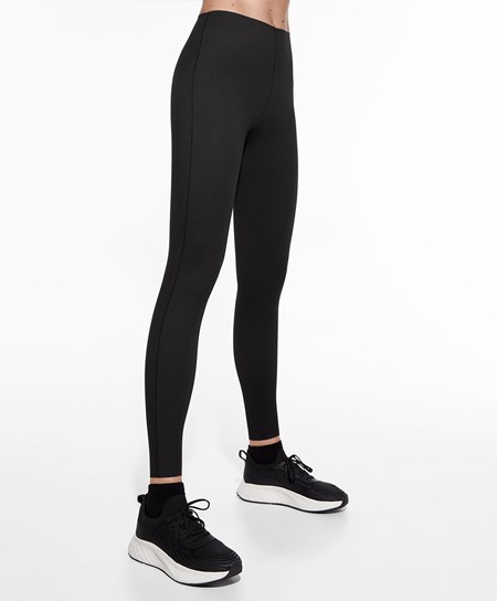 Oysho Extra-compressive Core Control 65cm Ankle-length Leggings Svarte | RSKL70283