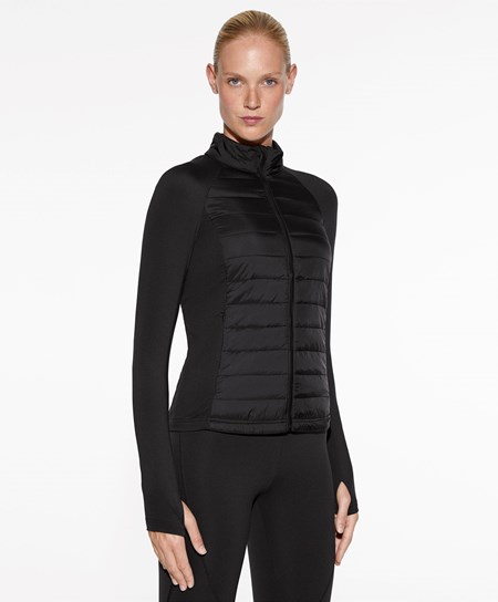 Oysho Fellex® Aerogel Polstret Jogge Jacket Svarte | NHVG84265