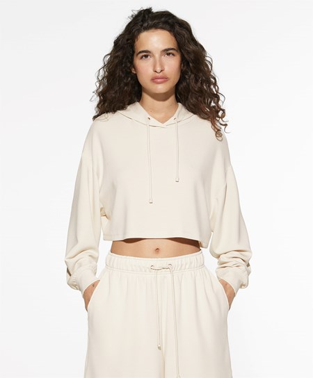 Oysho Hette Modal Crop Sweatshirt Stone | FVBP96520