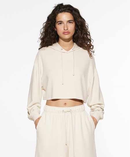 Oysho Hette Modal Crop Sweatshirt Stone | PXRB32764